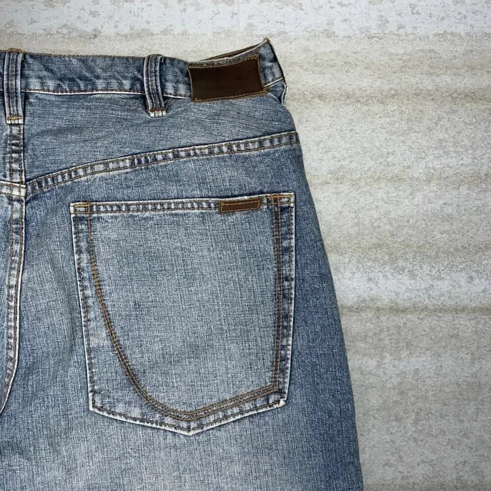 Vintage 90s Sean John Jean Shorts 38x16 Baggy Wide Leg Fit Light Wash 16